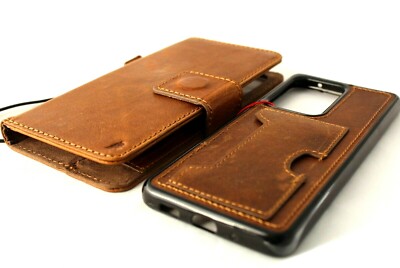 Genuine Soft Leather Case for Galaxy S20 Ultra Wallet Removable Book Wireless 
