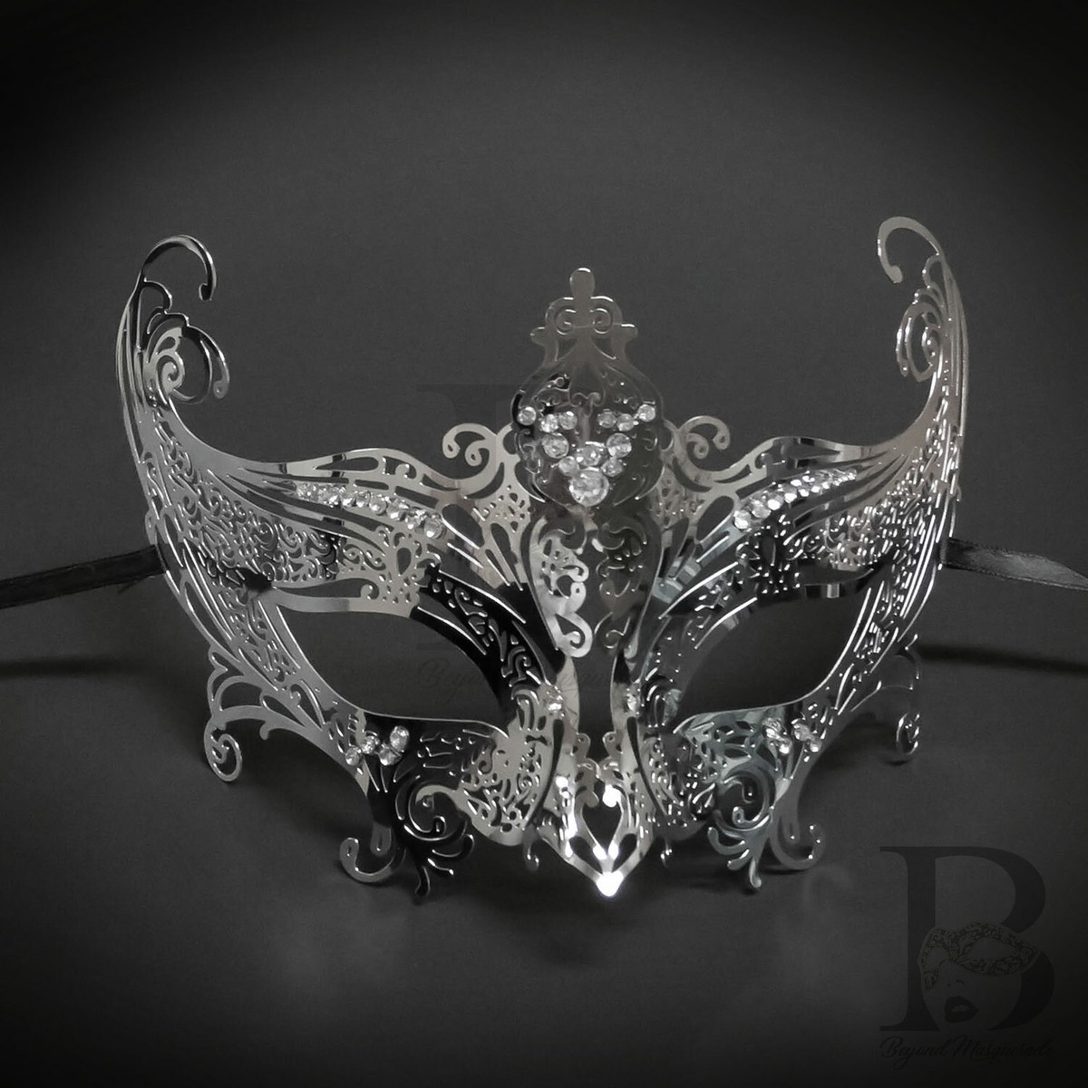Masquerade Mask for Couples Silver Luxury Venetian Couples Masks