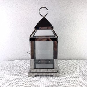 Pottery Barn Malta Lantern Small Candle Light Holder Polished