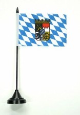 Fahne / Tischflagge Bayern Wappen 10 x 15 cm Tischfahne Flagge