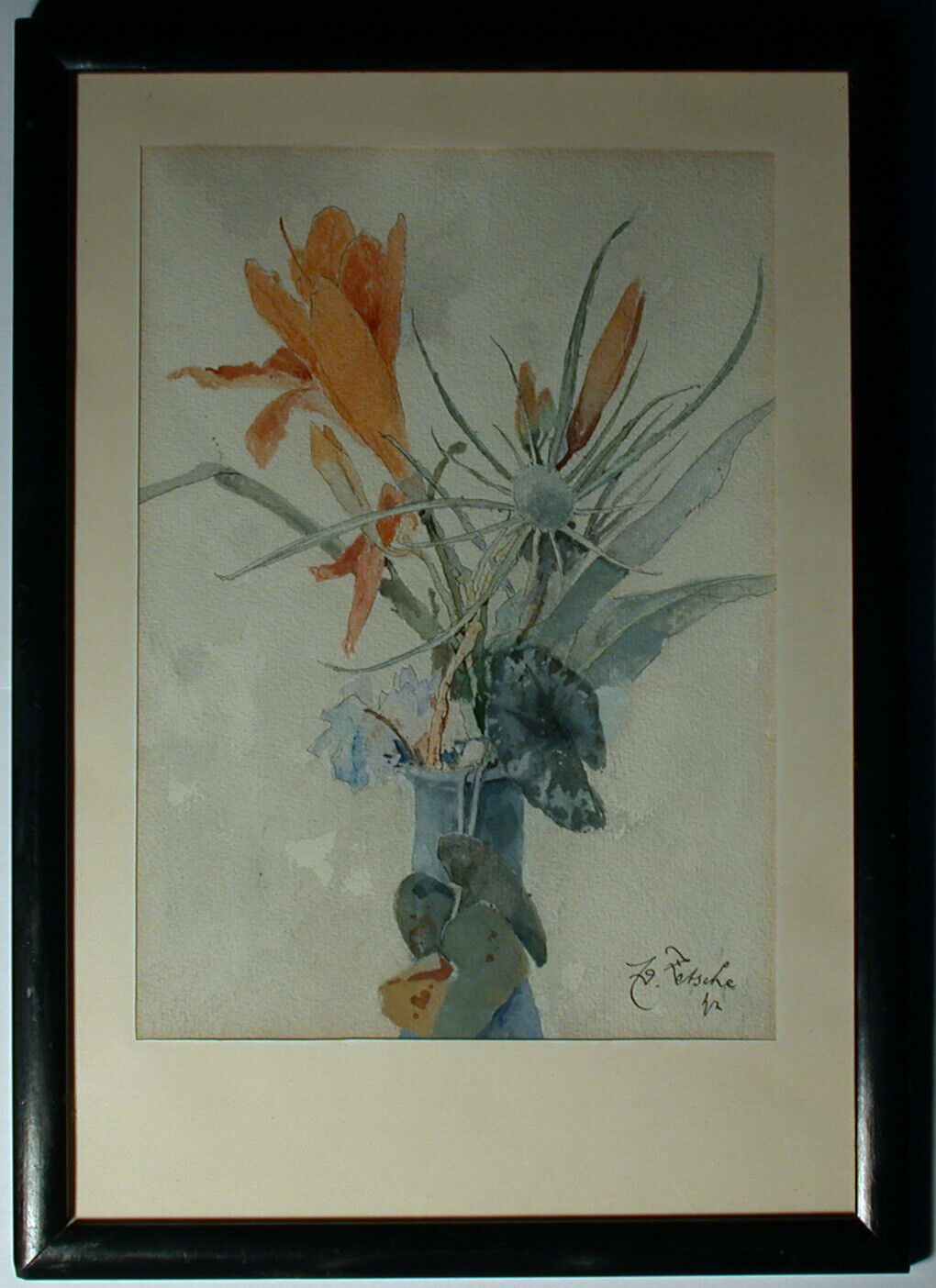 Eduard Zetsche (1844-1927) Blumenstrauß in Vase (1)922.