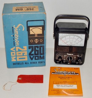 SIMPSON 260 6M VOM Multimeter w/ Operator's Manual No Leads Not Tested