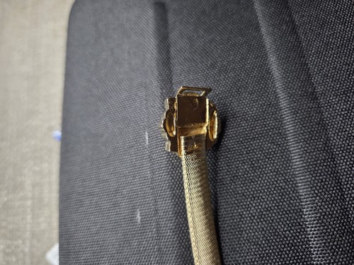 Cintura Elasticizzata Vintage Accessocraft NYC Doppia Testa di Leone Oro 23 Pollici - Foto 7 di 14