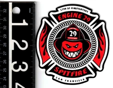 Spitfire Engine 29 Sticker 3.75 in x 3.4 in Bighead Skateboard Decal