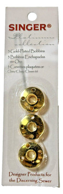 Singer Gold Plated Sewing Machine Bobbins Platinum Collection Premium 02053 New