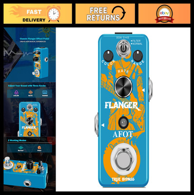 Vintage Analog Flanger Effect Pedal for Electric Guitar, True Bypass, Classic So