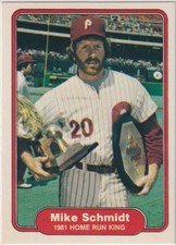1982 Fleer #637 Mike Schmidt Philadelphia Phillies