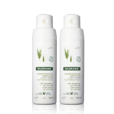 Dry Shampoo Powder Oat Milk Eco Friendly Non Aerosol 2 x 1.7 oz Klorane Formula