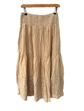 Newbie Brown Skirt Size M W34  L32  Long Maxi Cotton Women  s