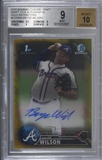 2016 Bowman Draft Chrome Pick Gold Refractor 42/50 Bryse Wilson BGS 9 Auto 2r7
