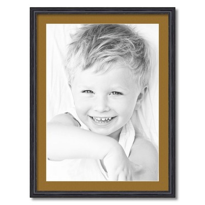 ArtToFrames Matted 24x32 Black Picture Frame with 2'' Mat, 20x28 Opening 4083