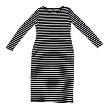 M&S Collection Long Sleeve Bodycon Dress – Navy StripeSize:UK 10