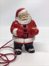 Vintage 1940’s Light Up Santa Tabletop Figurine Tested Works
