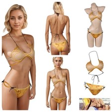 Star Wars Princess Leia Slave Swimwear Cosplay Costume Sexy Printed Top Bikini