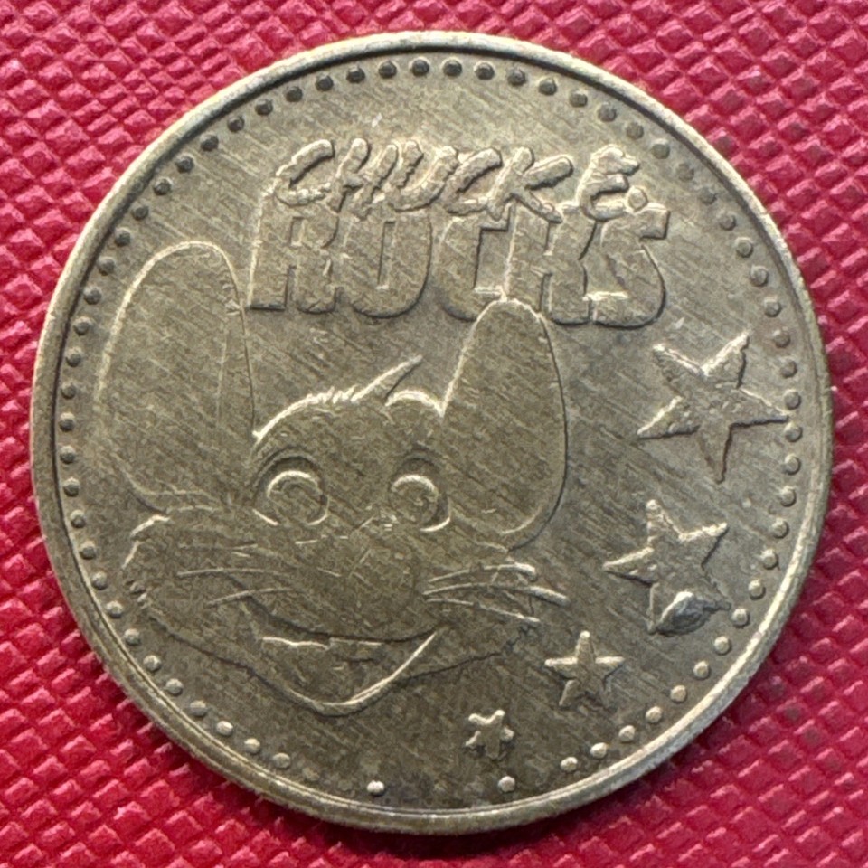2013 Brass Chuck-E-Cheese Arcade Gaming Token. Chuck-E-Rocks. | eBay