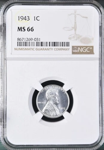 1943 1C  Lincoln Wheat One Cent NGC MS66   8671269-031