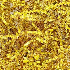 200g 7oz Gold Crinkle Paper Filler, Shred, Gift Box, Bag, Basket, Packaging