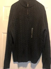 RALPH LAUREN POLO JEANS CABLE KNIT HIGH COLLAR SWEATER MEN’S CHARCOAL SZ 2XL NEW