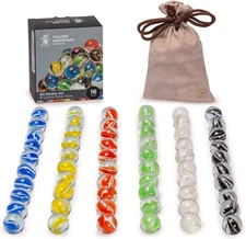 Yellow Mountain Imports 60 Pieces Translucent Chinese Checkers 16mm(Crystal) 