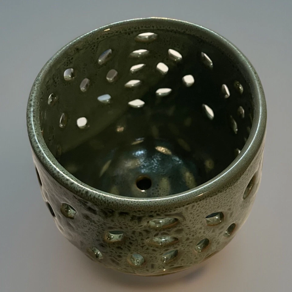 Turquoise stone Luminary / Orchid Planter - Image 3 of 4