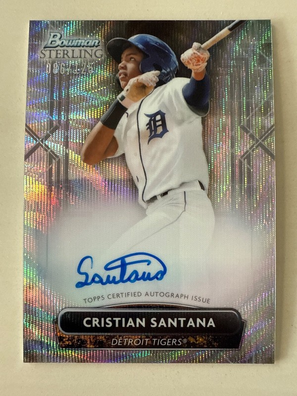 2022 Bowman Sterling Christian Santana Wave Refractor Auto MLB ⚾️ #/125 
