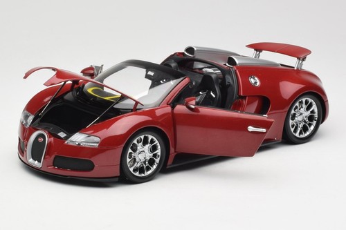 100110832-O Bugatti Veyron Grand Sport Red No Outside Box Minichamps 1/18 - Picture 2 of 8