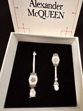 Vintage Of  Alexander McQueen Silver  Elegant  Style Earring