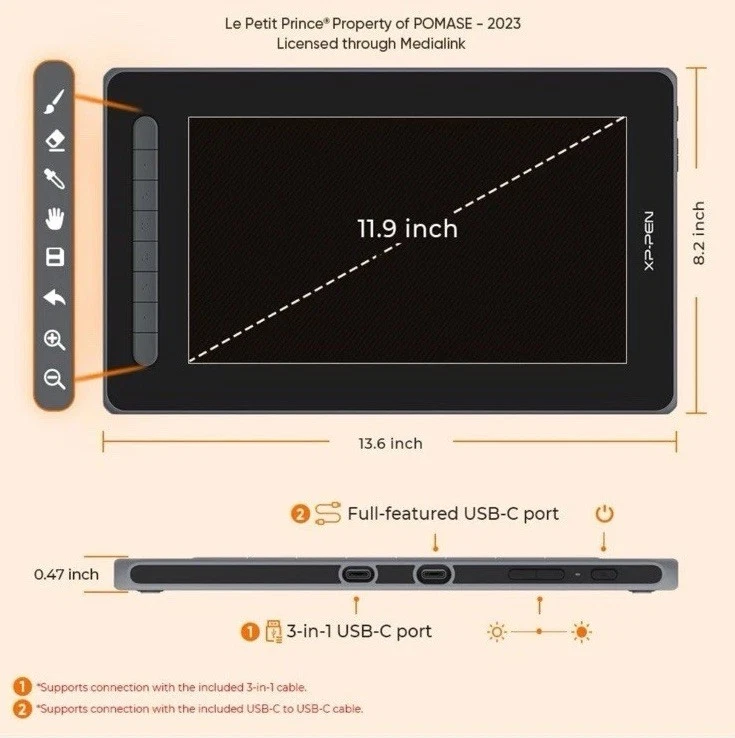 XPPen Artist 12 (2nd Gen) Drawing Tablet with Full-laminated Screen - Image 4 of 4