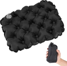 Inflatable Seat Cushion Portable Travel 18.9 x 10.63 x 0.12 inches, Black 