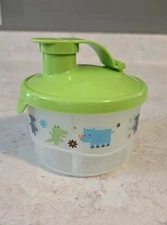 Tupperware Baby Infant Powder Formula Snack Dispenser Divided Container EUC