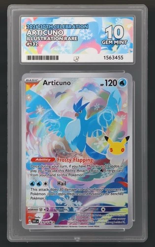 Pokémon TCG Articuno 2026 30th Celebration ENG 132/128 IR Foil Ace 10