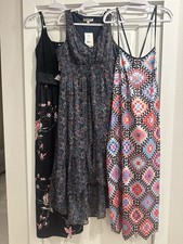 Rewind, Newshows Women's Maxi Dresses Lot L Sleeveless Multicolor Floral Geomet…