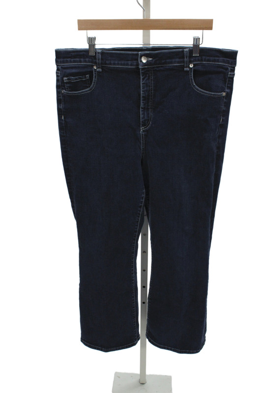 Veronica Beard Womens Plus Straight Jeans Dark Blue High Rise Size 20
