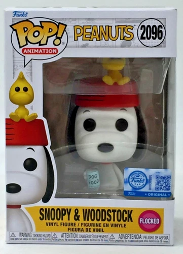 Funko Pop! Animation Peanuts  Snoopy & Woodstock #2096 Funko SE Flocked W/PP