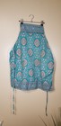 Vera Bradley Cotton Apron Tourqouise Paisley Print One Size