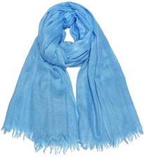 Women Summer Scarfs Lightweight Large Long Gauze Shawl Linen Beach Wrap Plain...