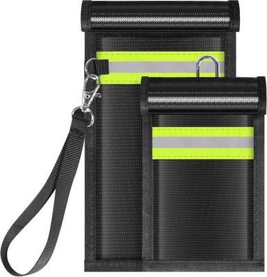 2 Pack Faraday Bags,Portable Faraday Key Fob Protector EMP Protection Bags,Fa...
