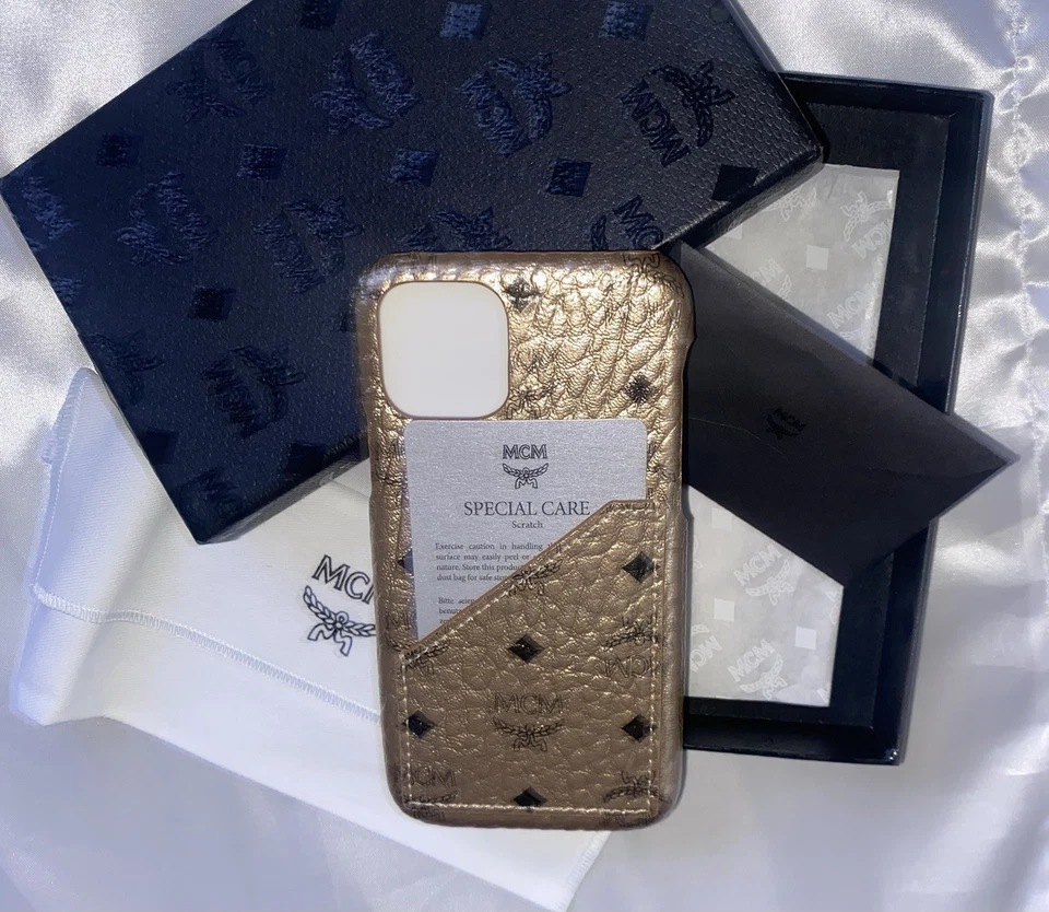 MCM iPhone 11 Cell Phone Case Berlin Gold Brand New With Tag - Image 4 of 4