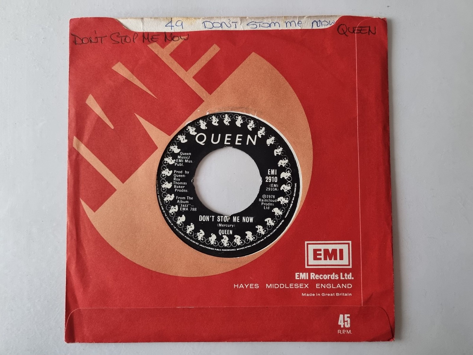 Queen/ Freddie Mercury - Don't Stop Me Now 7'' Vinyl UK