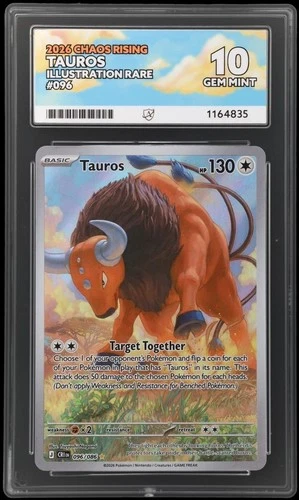 Pokemon Graded Card - Tauros 096/086 ACE 10 Gem Mint - Chaos Risin