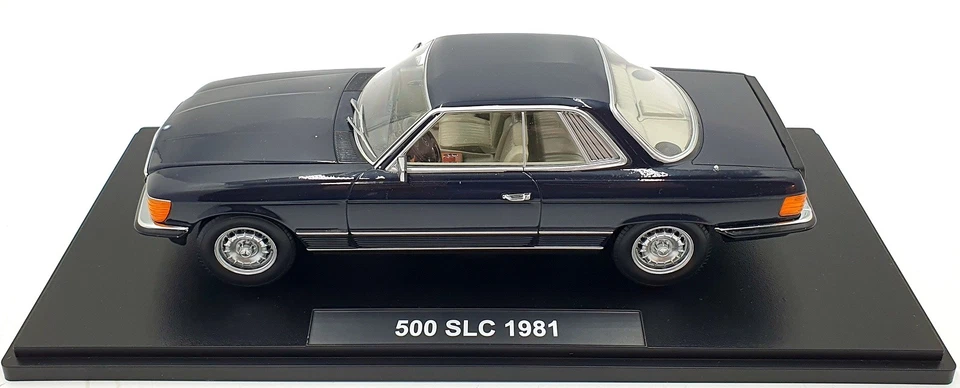 KK Scale 1/18 Scale Diecast KKDC180852 - Mercedes-Benz 500 SLC 1981 Dark Blue - Image 3 of 4