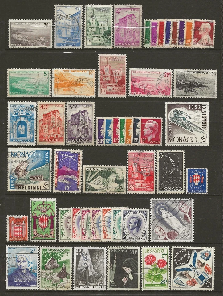 lot de timbres oblitérés anciens de Monaco - Photo 2/4