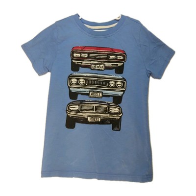 Lightning Bug Boys Size 10 T Shirt Short Sleeve Blue American Muscle Riders