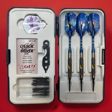 Quick Silver™ Nickel Silver Barrel Dart Set by GLD Products 16 G Soft Tip W Case