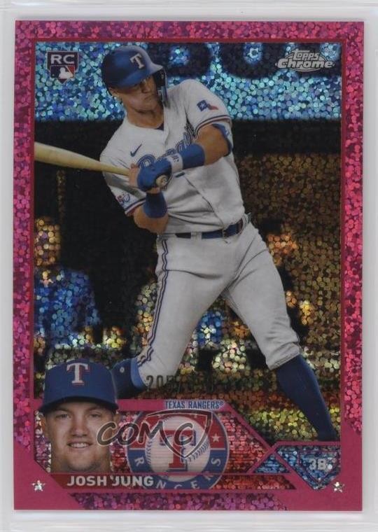 2023 Topps Chrome Magenta Speckle Refractor 205/350 Josh Jung #93 14eo