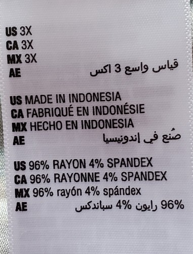 JM Collection Women's Plus 3X Top Tunic Short Sleeve Scoop Neck Blue/Multi - Picture 13 of 15