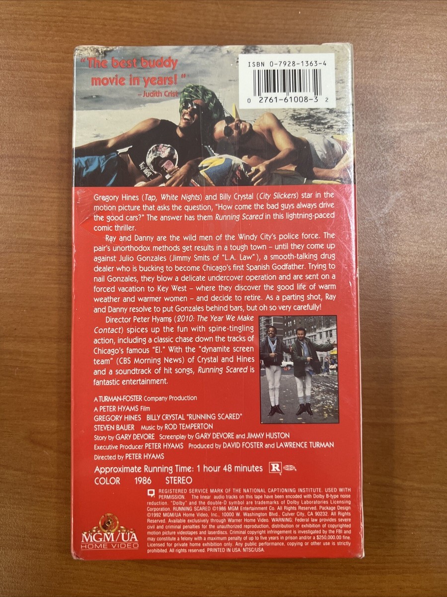 Running Scared VHS Video Tape Gregory Hines Billy Crystal