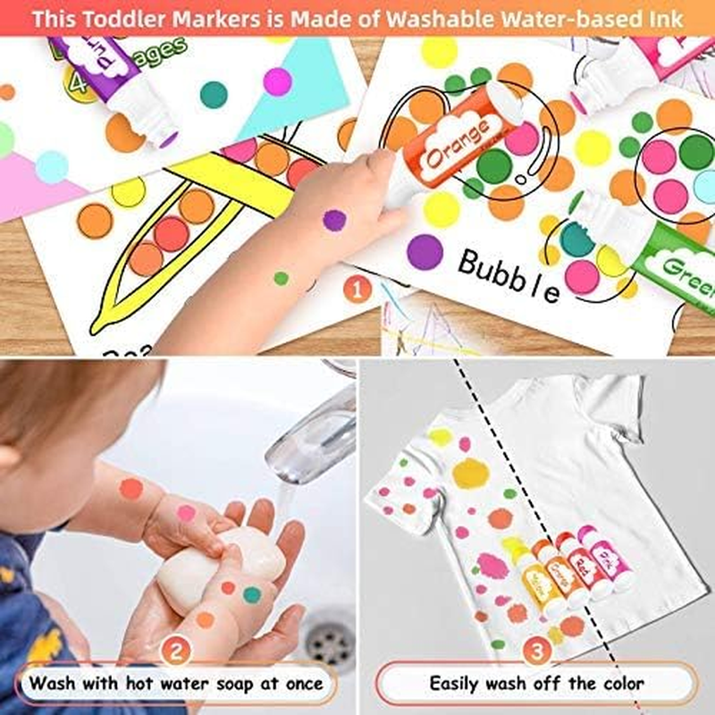 Dot Markers for Toddlers Kids Preschool, Bingo Daubers Washable Art