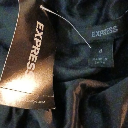 Express Dress Gray Animal Print Silk Halter V-Neck Cocktail Night Out Size 4 - Picture 5 of 6