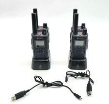 4x Gently used Cobra RX685 60 Channel Waterproof. Charged, tested, ready to use.